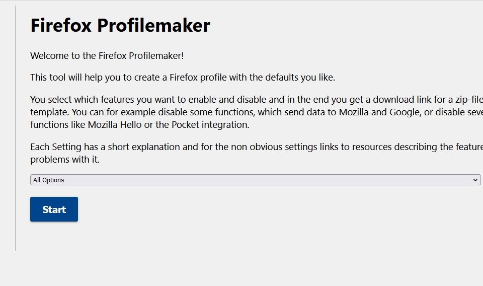 Firefox Profilemaker позволит легко получить дополнительные настройки Firefox 2968